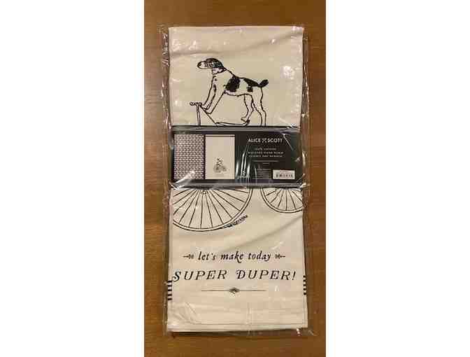Alice Scott Tea Towels: Dapper Dachshunds & Adorable Terrier