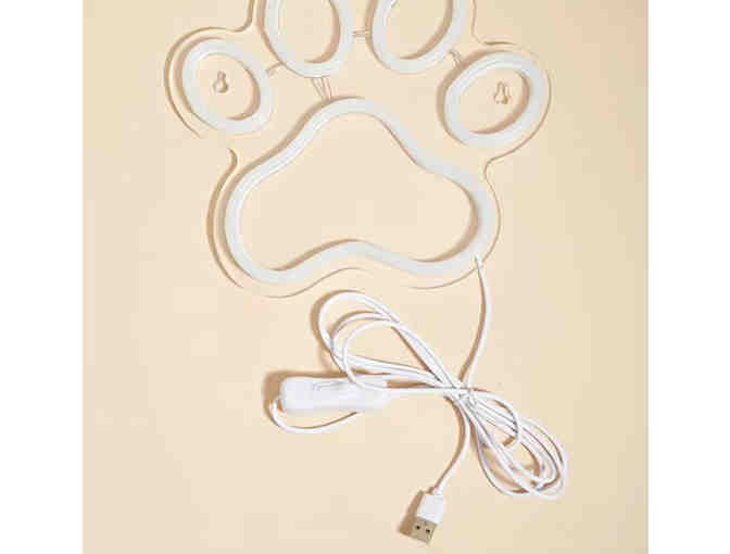 Paw Print Neon Sign! Super fun! Approx 8' tall by 9' wide - PINK!