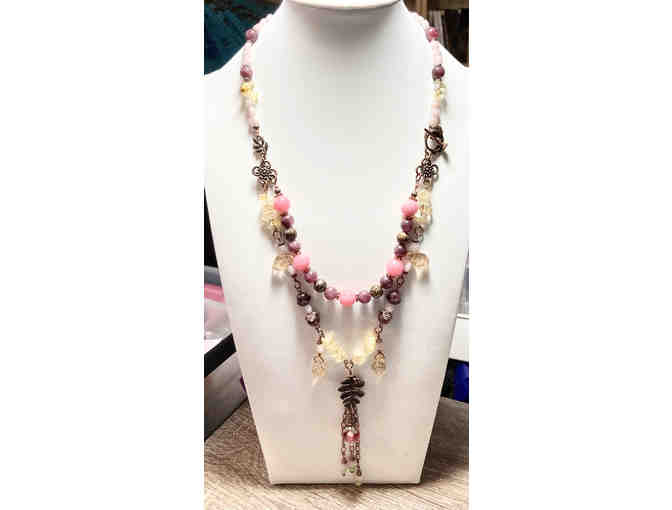Beaded Necklace - Handmade! Drop is approx. 12'