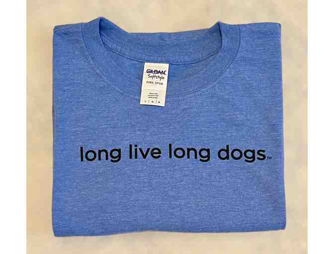 Short Sleeve Unisex Crew long live long dogs T-Shirt -- Size LARGE - Photo 1