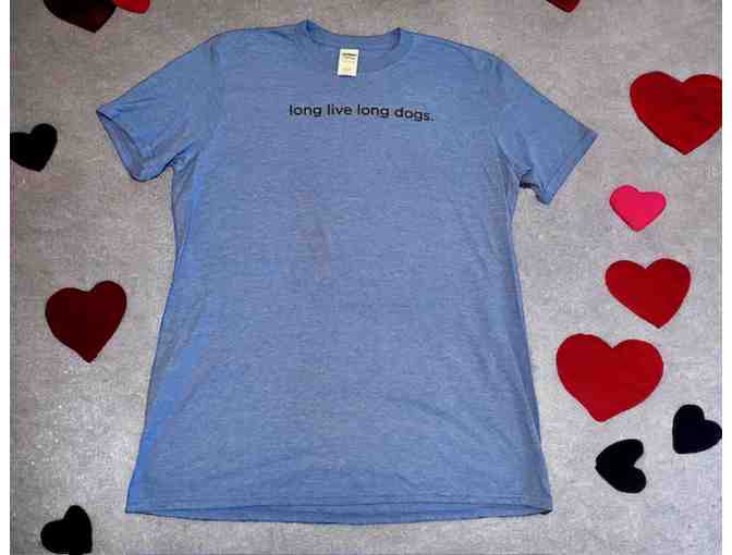 Short Sleeve Unisex Crew long live long dogs T-Shirt -- Size LARGE - Photo 2