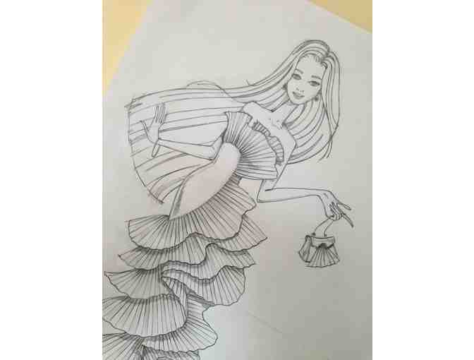 Portrait Illustration of you as Barbie created by Former illustrator of Barbie Magazine