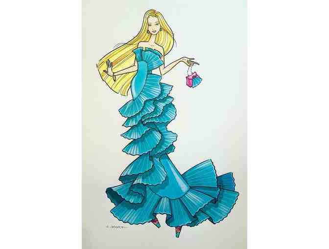 Portrait Illustration of you as Barbie created by Former illustrator of Barbie Magazine