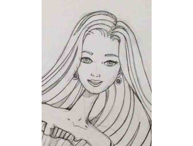 Portrait Illustration of you as Barbie created by Former illustrator of Barbie Magazine