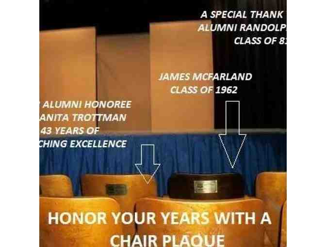 Customized Alumni Chair Plaque