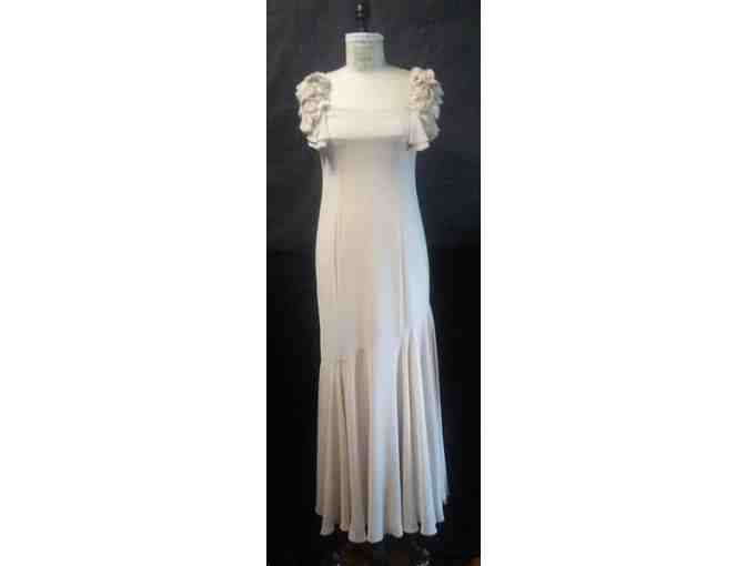 Silk Chiffon Cream Dress for Formal Occasions