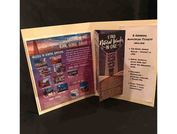 Royal Gorge Bridge and Park 2 general admission tickets