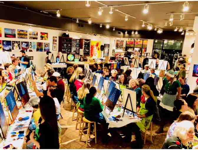 Canvas and Cocktails Class and Giraffe Original Artwork & art supplies!