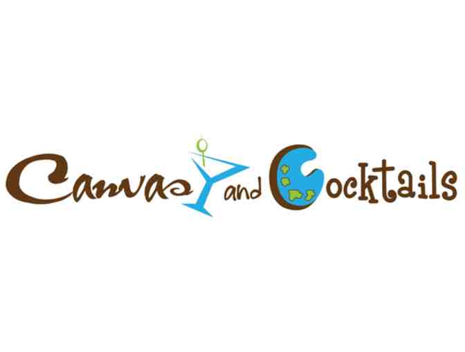 Canvas and Cocktails Class and Giraffe Original Artwork & art supplies!