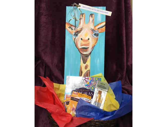 Canvas and Cocktails Class and Giraffe Original Artwork & art supplies!