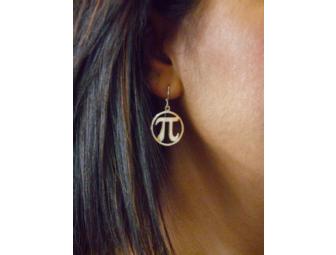 Silver 'Pi' Earrings