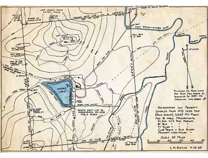 Map of the Mt. Marcy Region/1920, NY State Conservation Dpt Circular -Trails to Marcy