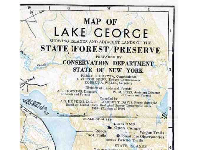 Map of Lake George - 37' heighth by 17' width and more