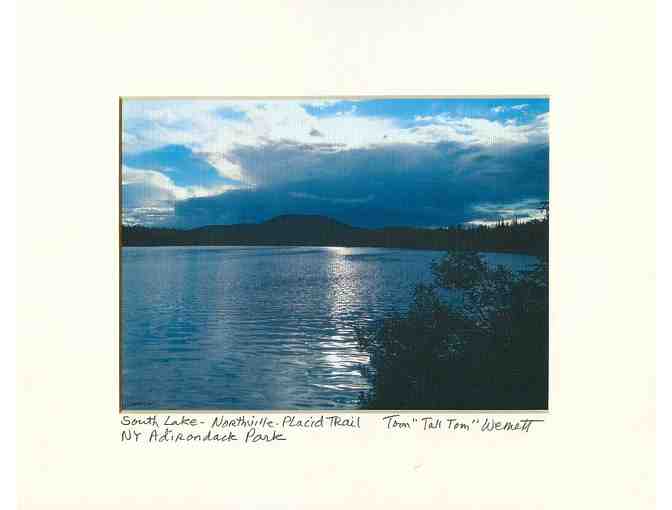 2 Matted Photographs - 1) Cedar Lake and 2) South Lake - Northville Placid Trail
