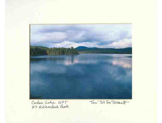 2 Matted Photographs - 1) Cedar Lake and 2) South Lake - Northville Placid Trail