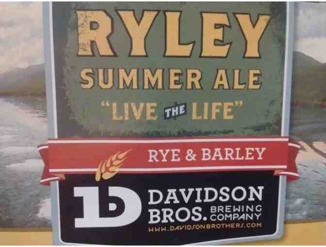 Etched 'Home' ADK glasses & 6pk of Ryley Summer Ale by Davidson Brothers Brewing