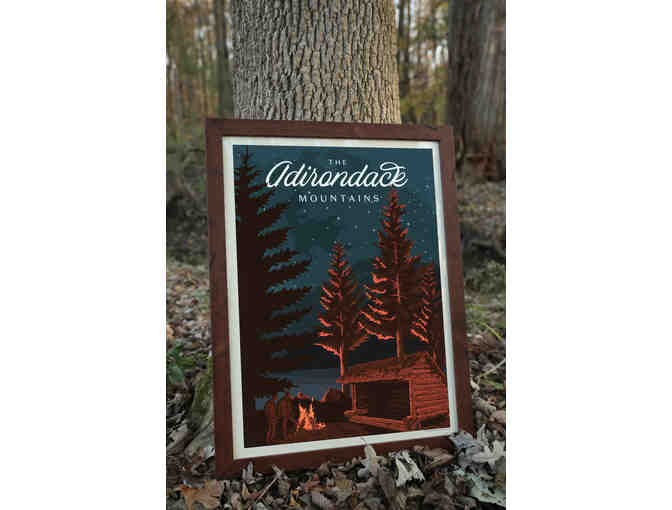 18 x 24' Framed ADK Lean-To Poster Print