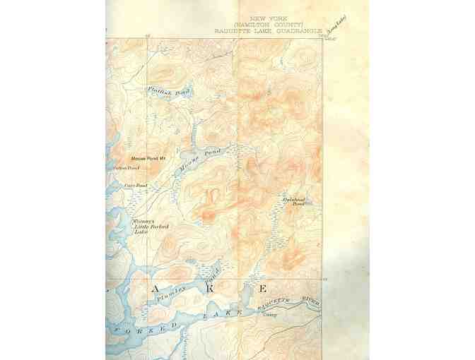 Raquette Lake Quadrangle Topographical Map, 1947