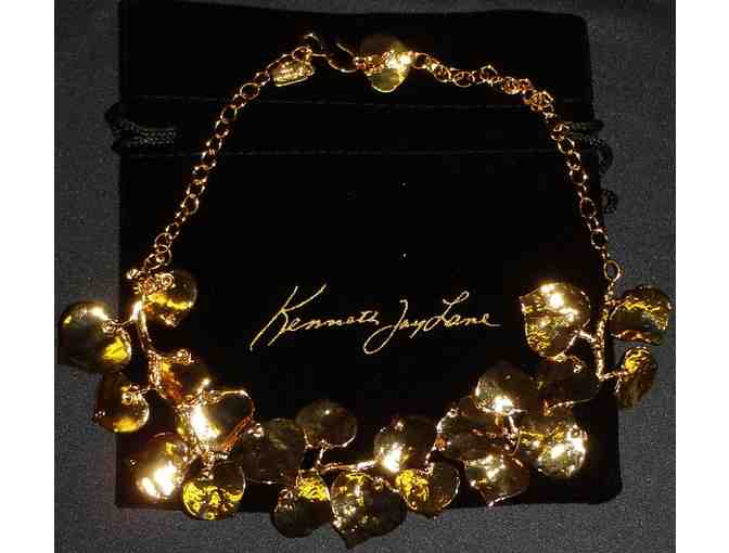 gold-plated leaf necklace, Kenneth Jay Lane Jewelers - Photo 1