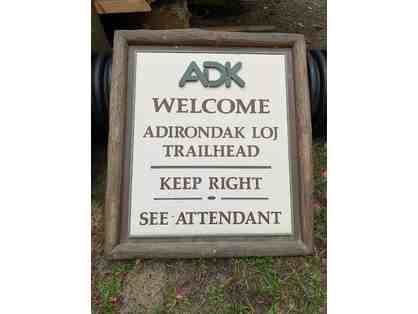 ADK Adirondak Loj Trailhead sign