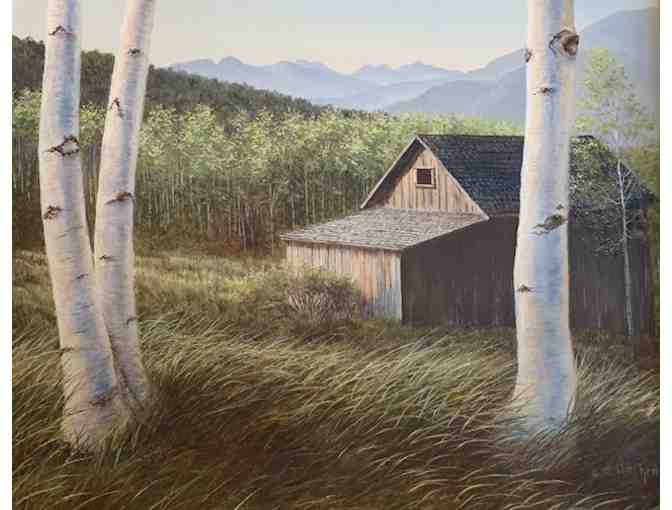 Bruce Mitchell Original Oil Painting 'Birch Trees'