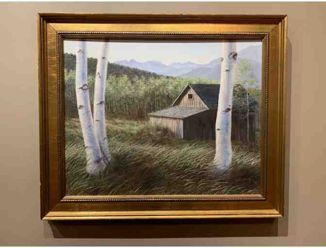 Bruce Mitchell Original Oil Painting 'Birch Trees'