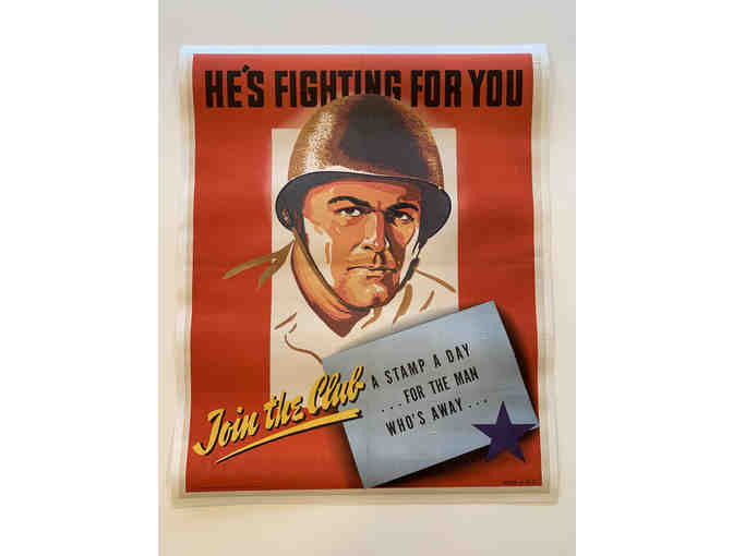 WWII Original Poster 'He's Fighting For You' 1943
