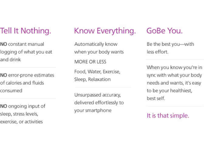 Healbe GoBe - The only 100% Automatic Body Manager