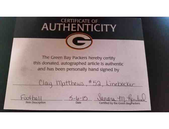 Clay Matthews Autographed Official NFL Duke Football