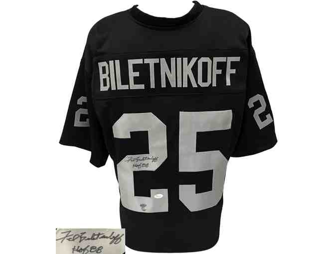Fred Biletnikoff signed Hof 88 Jersey & coa Oakland Raiders