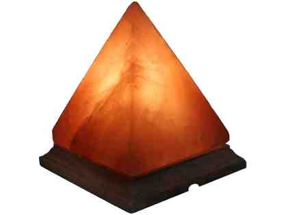7-Inch Himalayan Pyramid Salt Lamp Natural Crystal Rock + Himalayan Salt Slab for Grilling