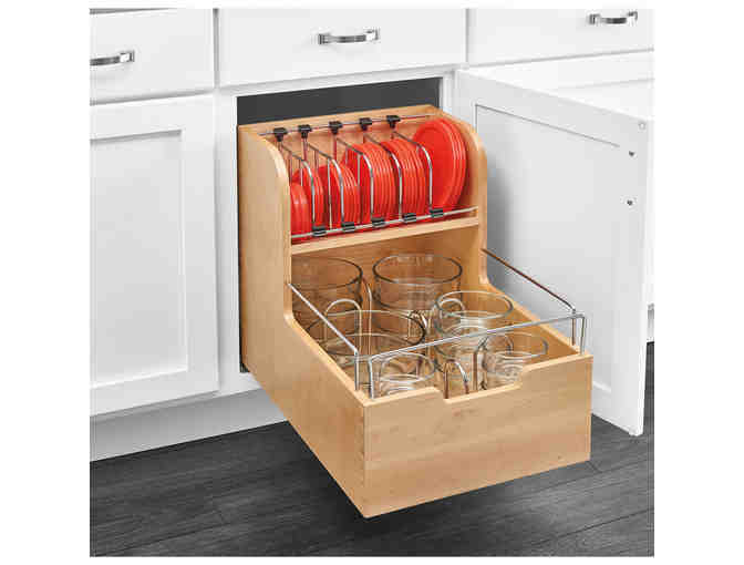 Wood Food Storage Container Organizer for Base Cabinets