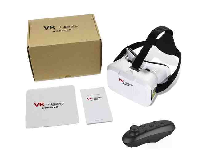Virtual Reality 3D Glasses, Kasonic Adjust Box Soft Fiber Headset Hands Free +Remote Bluet - Photo 1