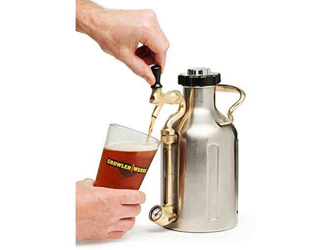 uKeg 64 Pressurized Growler for Craft Beer - Stainless Steel