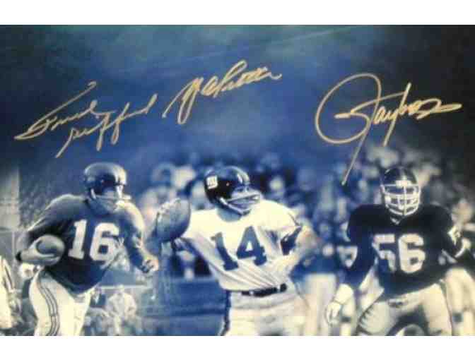 Lawrence Taylor Autographed Photo - Frank Gifford Ya Tittle 16x20 - JSA Certified
