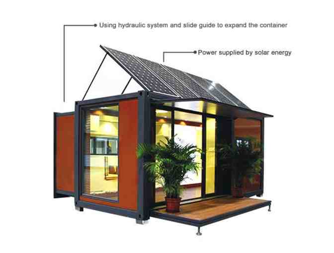 Weizhengheng 20ft/40ft expandable container house With Solar Energy