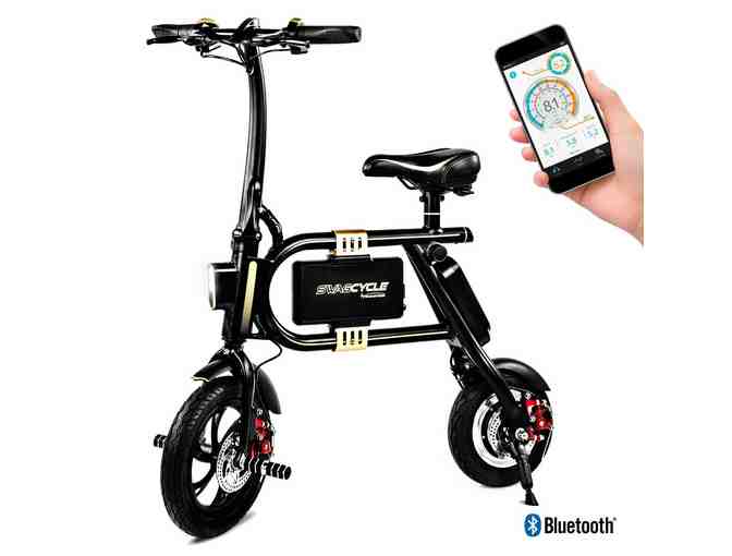 Swagtron SwagCycle Classic E-Bike - Folding Electric Bicycle with 10 Mile Range
