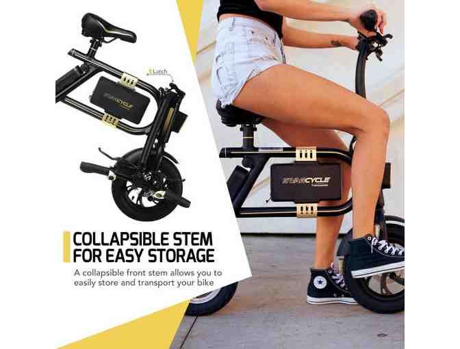 Swagtron SwagCycle Classic E-Bike - Folding Electric Bicycle with 10 Mile Range