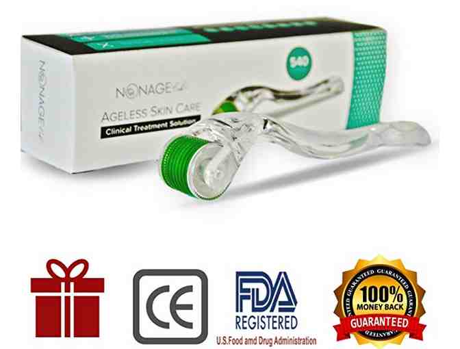 Derma Roller Needle Skin & Face Care - Premium Quality Home Use - Facial Titanium 540 Micr
