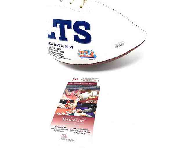 Darius Leonard Indianapolis Colts Signed Autograph Embroidered Logo Football JSA Certified