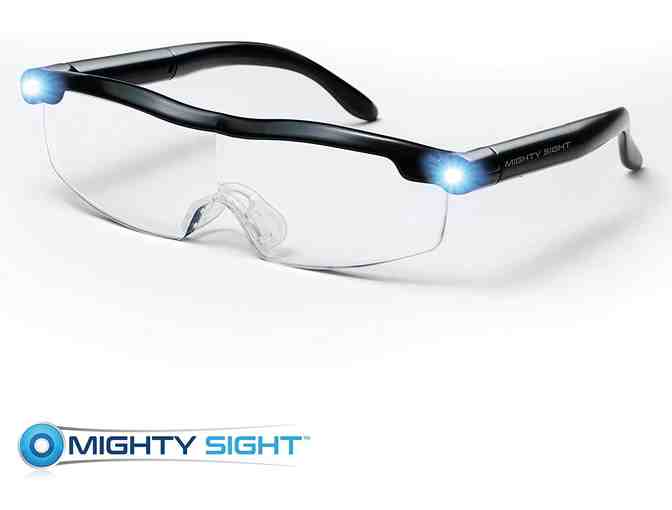 Mighty Sight Magnifying Glasses w LED Light & Travel Case - Great Eyeglasses for Readers