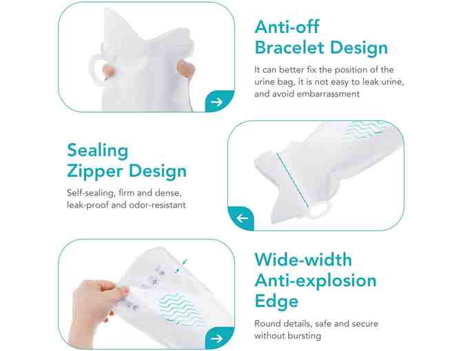 16 Pieces Disposable Urine Bags Portable Camping Pee Bags Emergency Urination Toilet Vomit