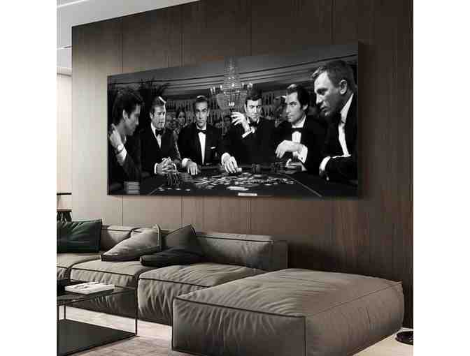 All Bonds playing poker together Canvas Wall Art