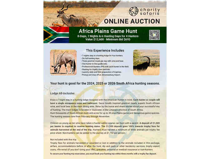 South Africa Hunting Safari for 4-Hunters