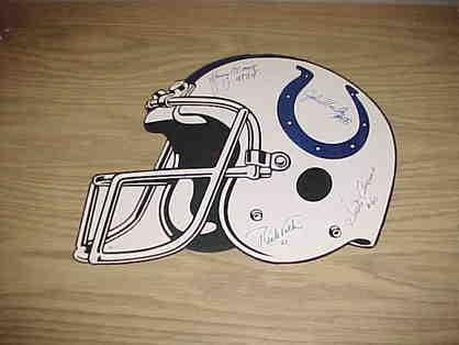 Baltimore Colts All TIme Greats Autographed Helmet