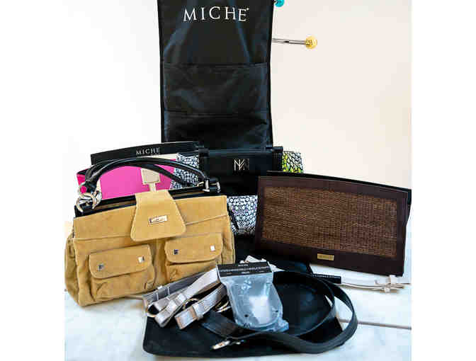 Miche Classic - 10 Bag Covers, 4 sets handles, and Hanging Bag Holder