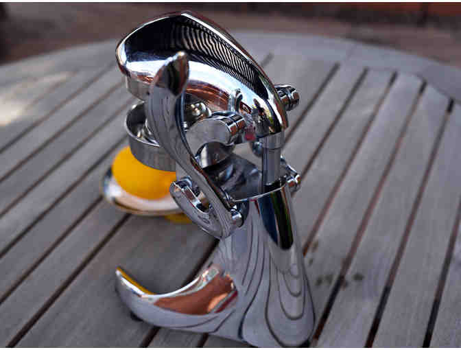 Vintage Art Deco Chrome/Cast Metal Manual Countertop Juicer - Opening Bid Reduced