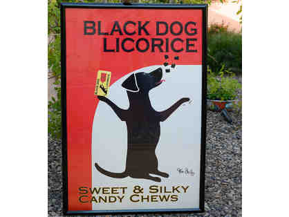 Black Dog Licorice Print by Ken Bailey - Framed - Opening Bid Reduced!