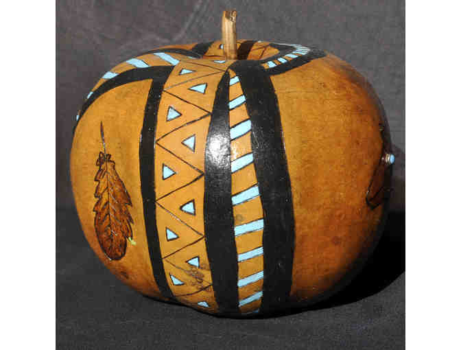 Gourd - Handmade/Painted Pumpkin - Southwestern Design