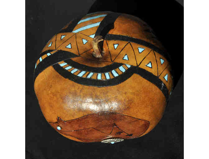 Gourd - Handmade/Painted Pumpkin - Southwestern Design